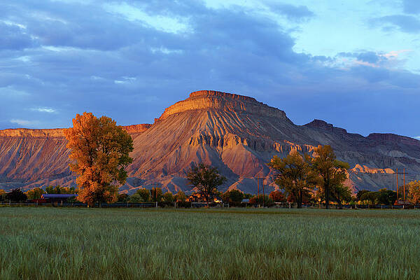 Fall Wall Art featuring the photograph Mt. Garfield Sunset by Jeff Stoddart