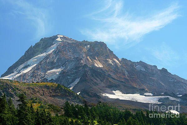 Summer Photograph - Mt. Hood Close-up by Bruce Block