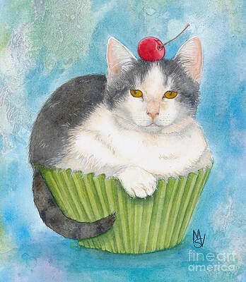 Cat Cupcake Delight Wall Art