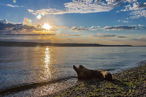 Sky Photograph - Mukilteo Beach by Ed Clark