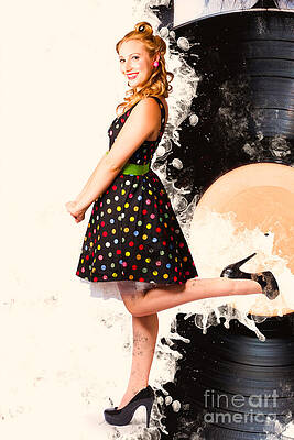 Wall Art featuring the photograph Music Tin Sign Pin-up by Jorgo Photography