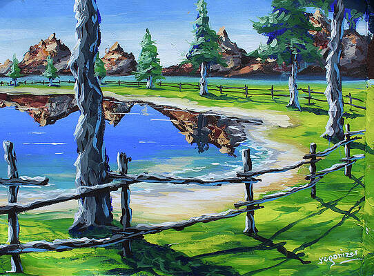 Wall Art featuring the painting My Backyard by Evans Yegon