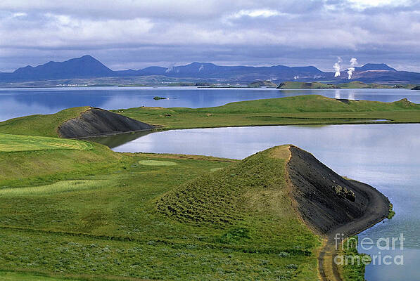 Europe Photograph - Myvatn A Shallow Eutrophic Lake Situated In An Area Of Active Volcanism In Iceland by Sami Sarkis Photography
