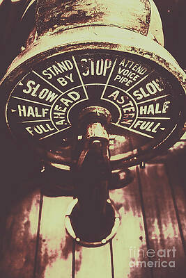 Wall Art featuring the photograph Nautical Engine Room Telegraph by Jorgo Photography