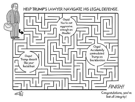 Russia Drawing - Navigate The Trump Legal Defense by Ellis Rosen