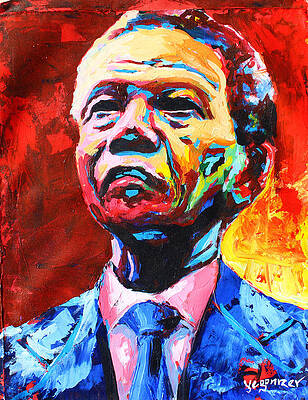 Wall Art featuring the painting Nelson Mandela 3 by Evans Yegon