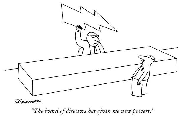 Lightning Drawing - New Powers by Charles Barsotti