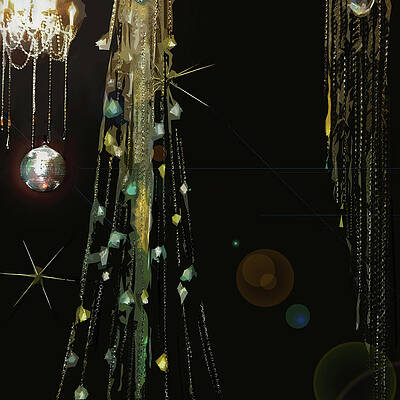 Reflection Wall Art featuring the digital art New Years At The Ritz by Gina Harrison