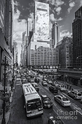 Wall Art featuring the photograph New York City 42nd Street Traffic VI by Clarence Holmes