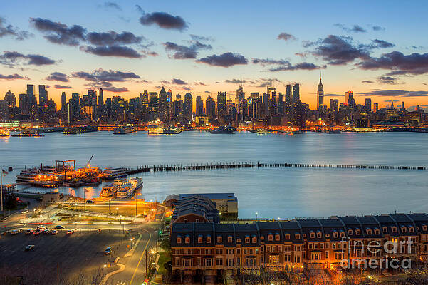New York Skyline at Dusk Wall Art