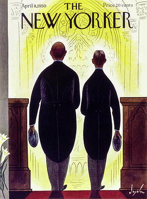 Church Wall Art featuring the photograph New Yorker April 8 1950 by Constantin Alajalov