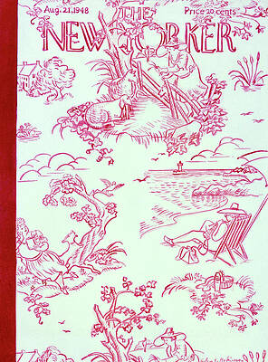 Vintage New Yorker Cover Design Wall Art