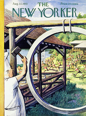 Camp Cook Rings the Lunch Bell Painting