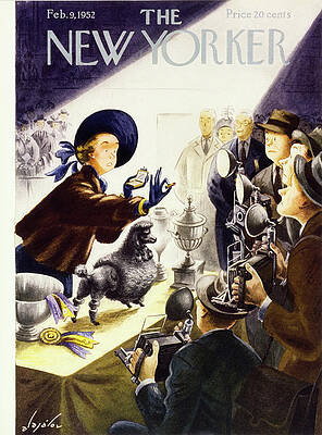 Club Painting - New Yorker February 9 1952 by Constantin Alajalov