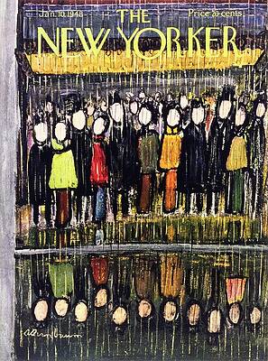 Reflection Painting - New Yorker January 10, 1948 by Abe Birnbaum