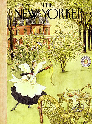 Archery in a Garden Estate Painting