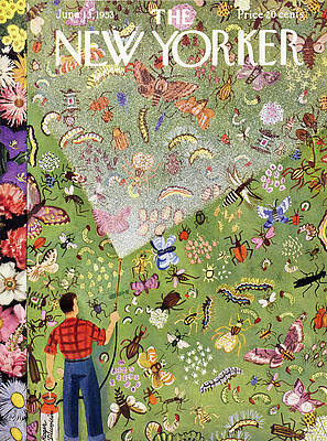 Butterfly Painting - New Yorker June 13 1953 by Roger Duvoisin