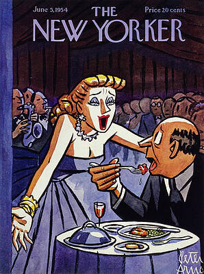 Club Painting - New Yorker June 5 1954 by Peter Arno