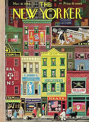 Lively New York City Street Scene Painting