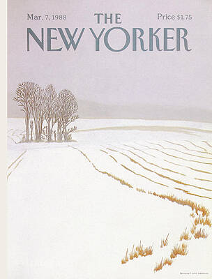 Winter Landscape with Snowy Field Wall Art