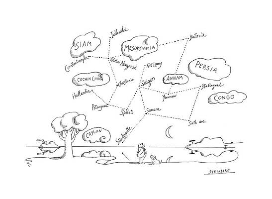 Surreal Geographical Connections Drawing