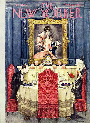 Elegant Dinner Scene with Portrait Wall Art