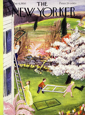 Spring Cleaning in a Garden Painting