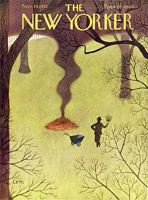 Lawn Painting - New Yorker November 14 1953 by Charles E Martin