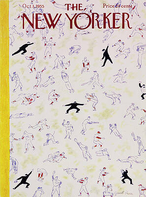 Baseball Scenes on New Yorker Cover Painting