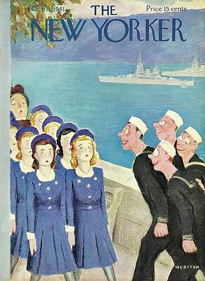 Sailor Wall Art featuring the painting New Yorker October 11 1941 by William Cotton