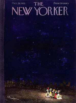 Starry Night Halloween Walk Wall Art