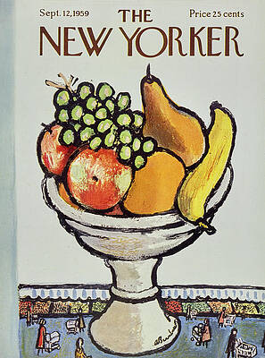 Fruit Bowl on New Yorker Cover Painting