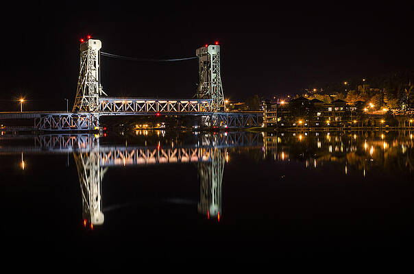 Wall Art featuring the photograph Night Bridge by Steve L'Italien