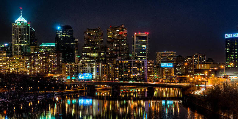 Philadelphia Wall Art featuring the photograph Night In The City Of Brotherly Love by Louis Dallara