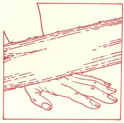 Minimalist Wall Art featuring the drawing NINTH STATION- Jesus Falls The Third Time by William Hart McNichols