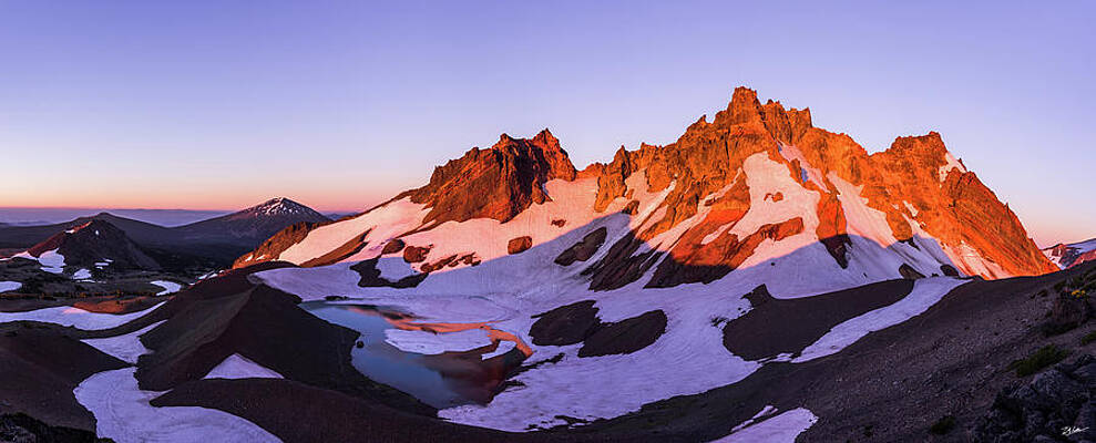 Sunrise Over Broken Top Mountain Photograph