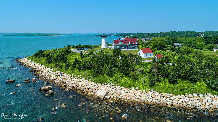 Massachusetts Photograph - Nobska Lighthouse by Veterans Aerial Media LLC