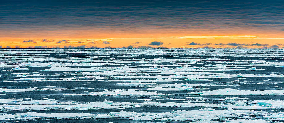 Wall Art featuring the photograph North Atlantic Sunset - Seascape Photograph by Duane Miller