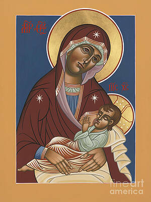 Nursing Icon of Mary and Jesus Print