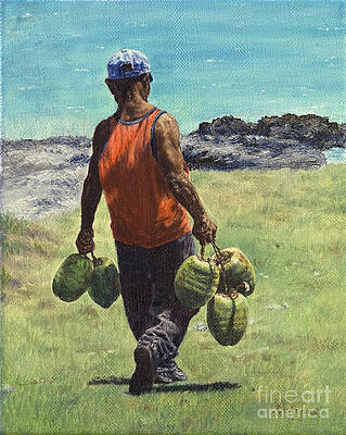 Bahamian Wall Art featuring the painting Oasis by Roshanne Minnis-Eyma