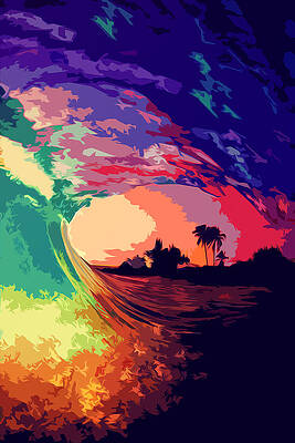 Summer Painting - Ocean Of Colors by AM FineArtPrints
