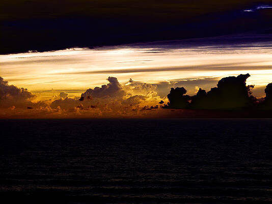 Sunrise Wall Art featuring the photograph Ocean Seascape by Louis Dallara