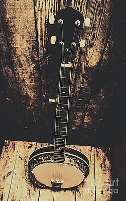 Music Wall Art featuring the photograph Old Folk Music Banjo by Jorgo Photography