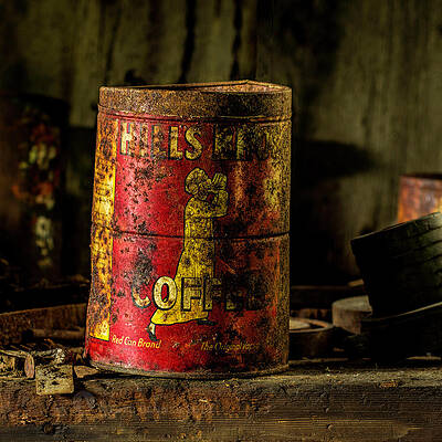 Photograph - Old Hills Brothers Coffee Can by Fred Denner