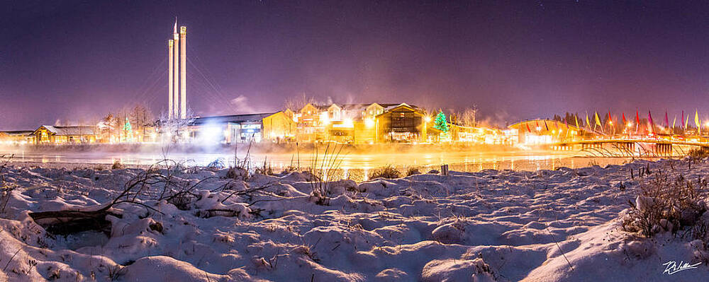 Winter Photograph - Old Mill Panorama by Russell Wells