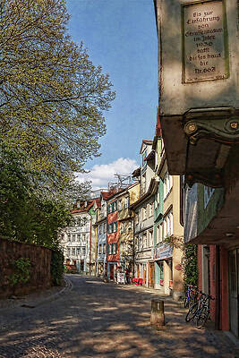 Germany Wall Art featuring the photograph Old Street In Lindau, Germany by Tatiana Travelways