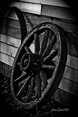 Wall Art featuring the photograph Old Wagon Wheel by Joann Copeland-Paul