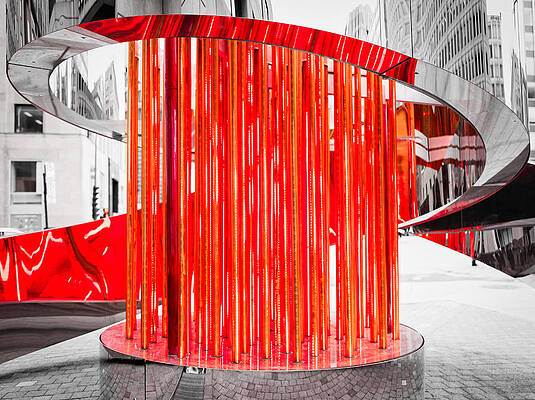 Wall Art featuring the photograph Olympic Neon Flame by Rona Black