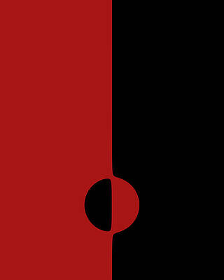 Minimalist Digital Art - One Degree Of Separation by Vic Eberly