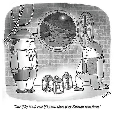 Symbol Drawing - One If By Land by Lars Kenseth